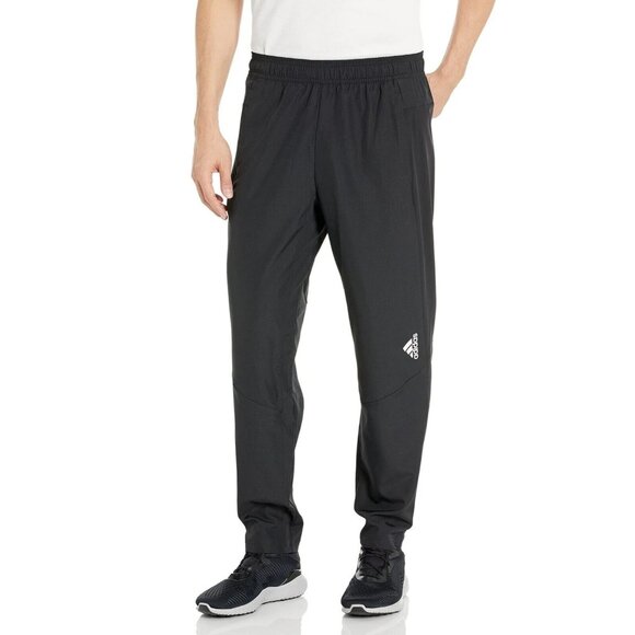 NEW Adidas Men's Size L Aeroready Black/White Athletic Track Pant - Picture 1 of 10